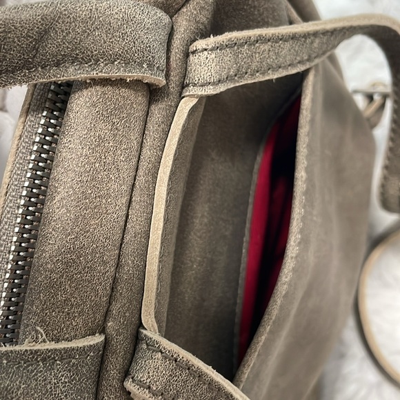 Hammitt Hunter Pewter Mini Backpack Stone Colored Soft Leather Lightweight - Picture 5 of 10